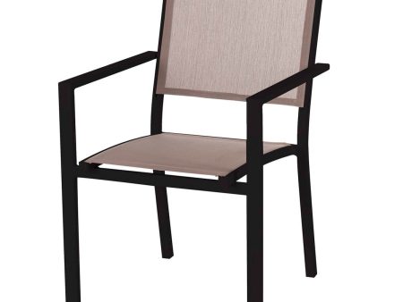 Garden chair Thais 55,2 x 60,4 x 86 cm Graphite Taupe Aluminium Cheap