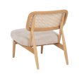 Armchair Cream Natural Rubber wood Foam Fabric 62 x 70 x 72 cm Online Sale