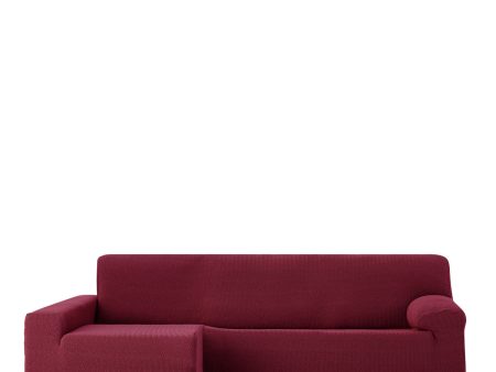 Left long arm chaise longue cover Eysa JAZ Burgundy 180 x 120 x 360 cm Online now