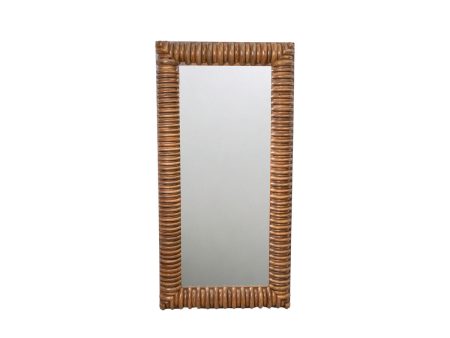 Wall mirror Romimex Natural Mango wood 153 x 76 x 9 cm For Discount