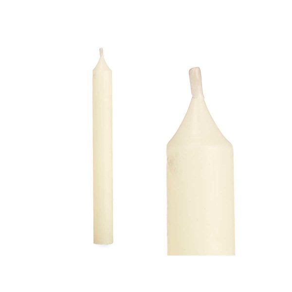 Candle Set Acorde 126-B-AR Cream 2 x 2 x 20 cm (12 Units) For Cheap