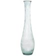 Floor vase Alexandra House Living Transparent Crystal 24 x 24 x 91 cm Hot on Sale