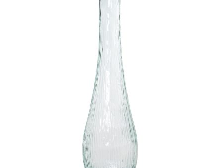 Floor vase Alexandra House Living Transparent Crystal 24 x 24 x 91 cm Hot on Sale