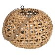 Lantern Candleholder Lantern Beige Metal Crystal Water hyacinth 26 x 26 x 18 cm on Sale