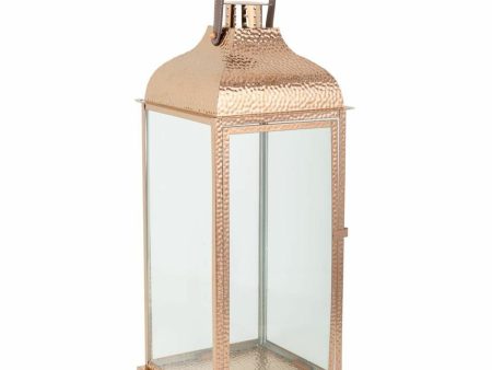 Lantern Alexandra House Living Copper Glass Stainless steel 29 x 70 x 29 cm on Sale