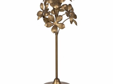 Candleholder Golden Iron 15 x 15 x 40 cm Supply