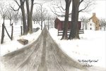 BJ1159 - The Wintery Road Home - 18x12 For Cheap